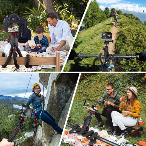 LINKCOOL Phone Tripod - 360 Degree Rotation Flexible Octopus Tripod for iPhone/Smartphone/DSLR