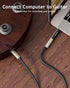 ANDTOBO 3.5mm Male to 1/4'' Female Stereo Pure Copper Headphone Adapter, Black 1-Pack