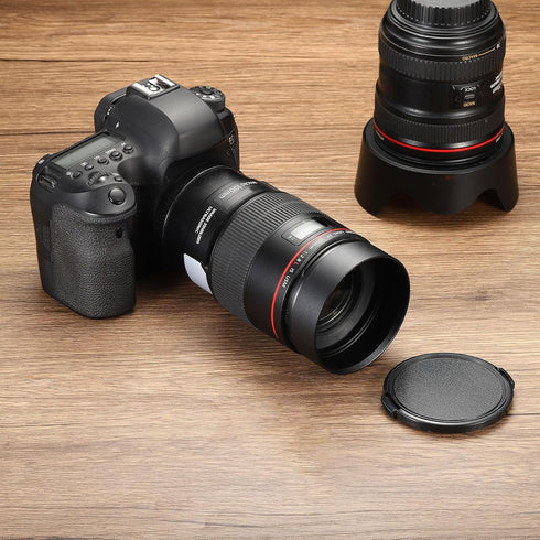 PATIKIL 82mm Lens Hood, Long Focus Frosted Surface Anti-reflective Hood with Cleaning Cloth for Nikon, Fujifilm, Pentax