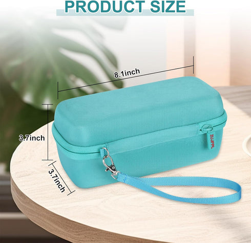 EVA Hard Case for JBL Flip 6 Flip 5, Waterproof Portable Bluetooth Speaker Storage Bag, Fits USB Cable (Peacock Green)