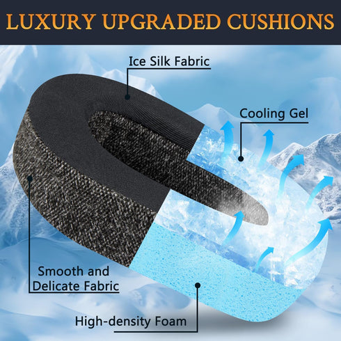 SOULWIT Cooling-Gel Ear Pads Cushions for Logitech Zone Vibe 100/125, G435 Lightspeed Wireless Headset, Comfort Noise