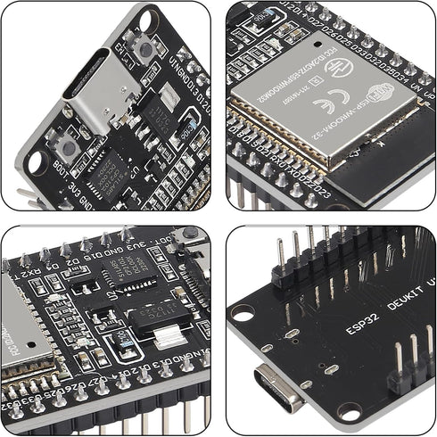 AITRIP 3PCS Type C 30pins CP2102 ESP-WROOM-32 ESP32 Development Board, 2.4GHz Dual-Mode WiFi + Bluetooth