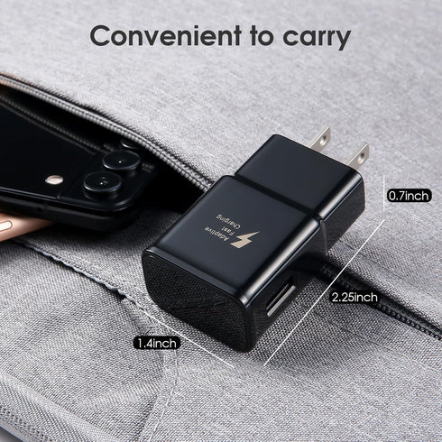 Samsung Adaptive Fast Charging Adapter Quick Charge Block Wall Charger for Galaxy S24/S23/S22/S21