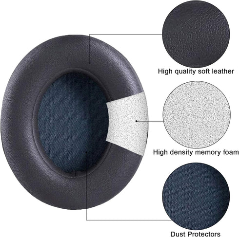 Replacement Ear Pads for Beats Studio 2 & 3 Wired & Wireless Headphones, Cushions with Memory Noise Isolation Foam