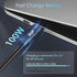USB C to USB C Cable (2 Pack, 100W, 3FT), Nylon Braided 3.2 Gen 2 Fast Charging Cable - Black
