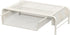 White Metal Monitor Stand with Organizer Drawer - Simple Houseware