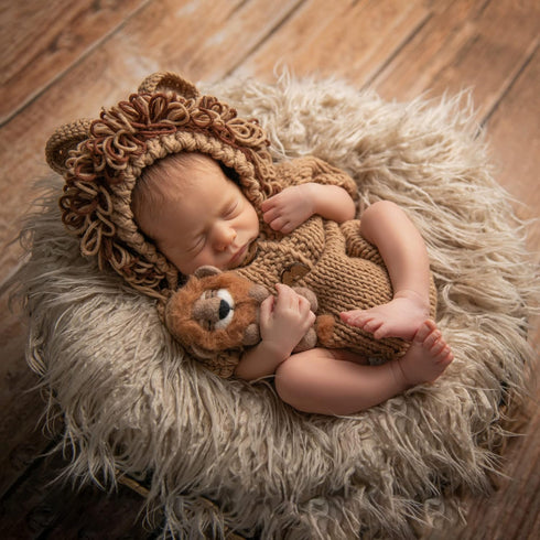 M&G House Newborn Photography Outfits, Baby Crochet Knitted Photoshoot Props, Animal Costume Set