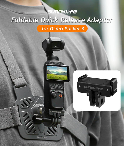 Foldable Quick-Release Extension Adapter for DJI Osmo Pocket 3 Action Camera Magnetic Suction Quick Release Board Expansion Base Mount Pocket 3 Accessory