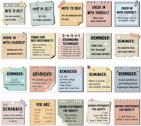 Motipuns 300 Pcs Mental Health Stickers Motivational Affirmation Stickers Mental Health Awareness Items