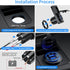 Kewig Quick Charge 3.0 Dual USB Charger Socket, Waterproof 36W, Fast Charge with Touch Switch & Blue LED DIY Kit