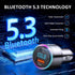 LENCENT Bluetooth 5.3 FM Transmitter, Full Metal Car Adapter with PD 20W & QC3.0 Fast Charger