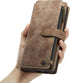 UEEBAI Wallet Case for Samsung Galaxy S21 Ultra 5G, Handmade PU Leather with Card Slots, Vintage Brown