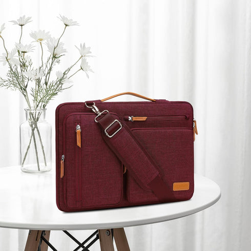 MOSISO 360 Protective Laptop Shoulder Bag, 15-15.6 inch Computer Bag Compatible with MacBook Pro