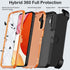 Samsung Galaxy A14 5G Case with Belt Clip Holster, Black/Orange, Built-in Screen Protector & Kickstand, Military Grade
