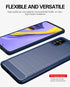MAIKEZI Soft TPU Slim Fashion Anti-Fingerprint Phone Case Cover for Samsung Galaxy A51 4G (Black Brushed TPU)
