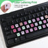 Larrel 4 Pcs Keyboard Stickers, Universal Keyboard Replacement Letters Colorful Keyboards Stickers Letters for PC