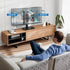 HOLMAXD 27-60 Inch 88 lbs, 400x400mm Universal TV Stand for TVs with Swivel Mount, Height Adjustable Table Top TV Stand