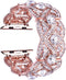 VIQIV Bling Bands for Apple Watch 40mm 44mm - Diamond Rhinestone Stainless Steel Metal Bracelet Strap for Women