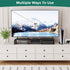 VERSASKY Dual Monitor Stand Riser, Adjustable Length & Swivel Angle Monitor Stand, Ergonomic Monitor Stand with Drawer