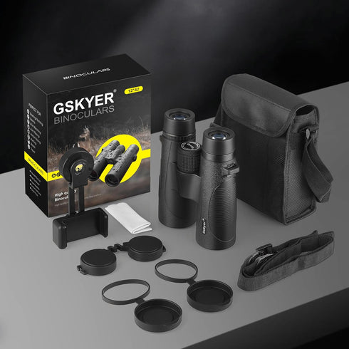 Gskyer 12x42 Binoculars for Adults High Powered: HD Zoom Binocular for Bird Watching Hunting - Powerful Lightweight