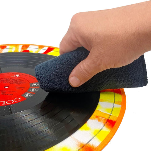 GrooveWasher Microfiber Cleaning Cloth for Vinyl Records - 12" x 12" (Pack of 3) - Premium Quality, Extra Soft, Pre-Washed, Absorbent for Use with Record Cleaning Solution and Removing Dust