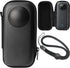 FiTSTILL Black PU Mini Hard Shell Travel Case for Insta360 X4, Water-resistant Protective Accessories Kit
