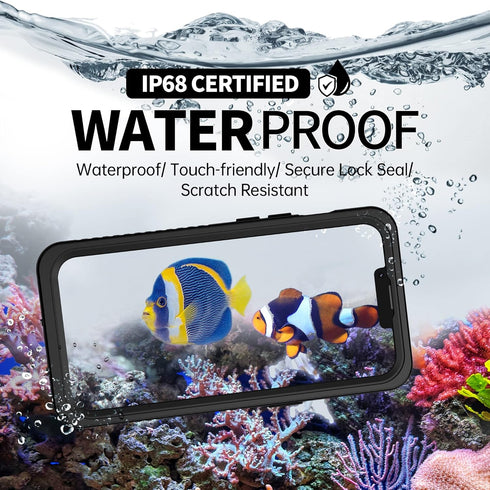 BEASTEK Waterproof Case for Apple iPhone 13 Pro Max, FSN Series, Heavy Duty Shockproof Dustproof Cover with Built-in