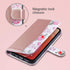 ULAK Compatible with iPhone 12 Pro Max Wallet Case - PU Leather Case with Card Holder, Kickstand, Wrist Strap, Rose Gold