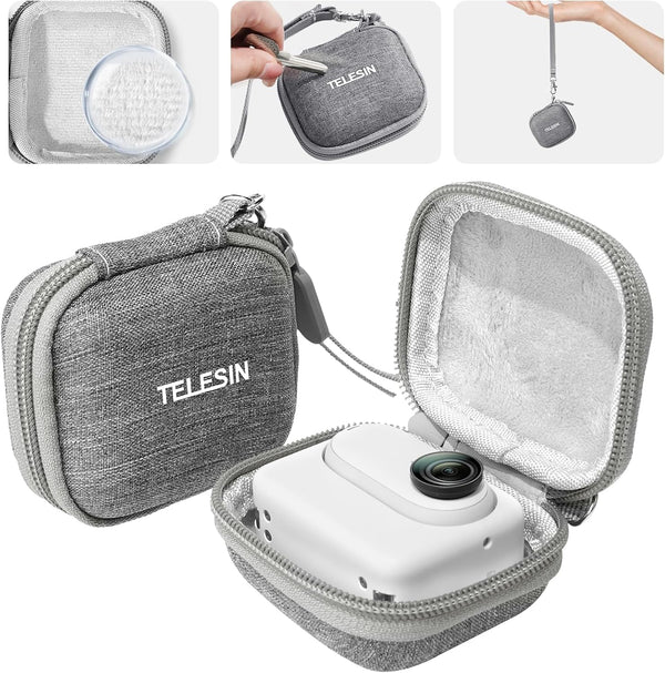 TELESIN Small Lens Cover Protector Case for Insta360 Go3 Camera Accessory, Mini Size Portable Carrying Bag