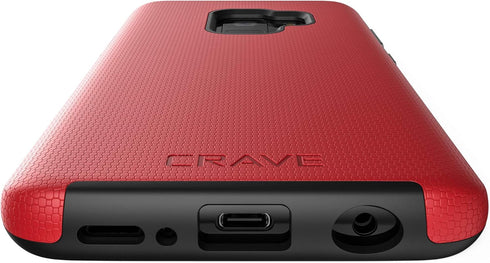 Crave Dual Guard for Samsung S9 Case, Shockproof Protection Dual Layer Case for Samsung Galaxy S9 - Red
