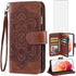 Asuwish Wallet Cover for Samsung Galaxy S21 5G 6.2 inch, Flower Leather Flip with Tempered Glass Screen Protector