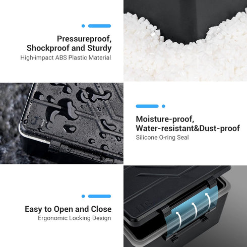 JJC LP-E6 EN-EL15C NP-W235 FZ100 16 6 3 2 Camera Battery and Memory Card Case with Labels,DSLR SLR Battery Organizer