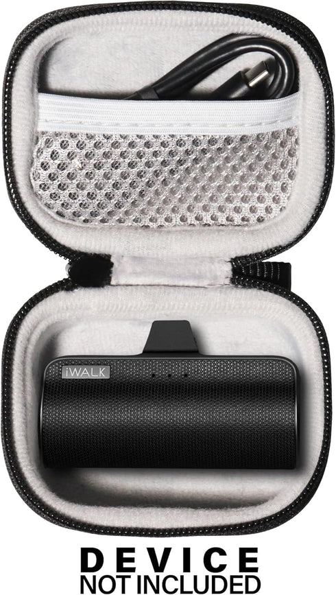 alltravel Case for iWALK Mini Portable Charger for iPhone and Android 3350mAh, 4300mAh, 4500mAh, 4800mAh (Black)