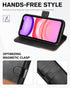 TUCCH 11, 11 (6.1 inch) 2019, Wallet Case for iPhone PU Leather Kickstand RFID Blocking Card Slot Magnetic Closure Flip