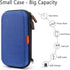 GLCON Blue Shockproof Charger Carrying Case - Small Hard Travel EVA Case for WD Seagate Toshiba Hard Drive, Power Bank