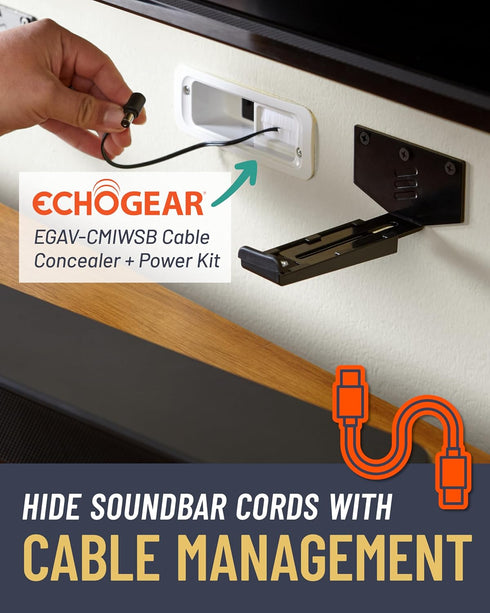 ECHOGEAR Soundbar Wall Mount Bracket - Compatible with All Soundbars Including Samsung, Vizio, LG, Depth Adjustable for