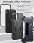 SOiOS 13/14/15 16e for iPhone Phone Case: for iPhone Protective Cover with Belt Clip Holster | Durable Dual-Layer