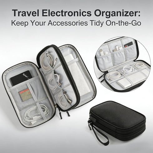 vigorm Travel Storage Box - Hard EVA Protective Cover for Mobile Power Bank, Charger, Cable, Phone and Accessories