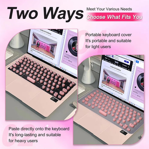 Raisetip 15.6") Universal Laptop Keyboard Cover for Long Nails - Comes with a Separate DIY Film, Raised Keyboard