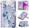 ULAK PU Leather Wallet Case for iPhone 11 with Card Holder, Flip Cover with Kickstand Magnetic Closure - Blossom Blue