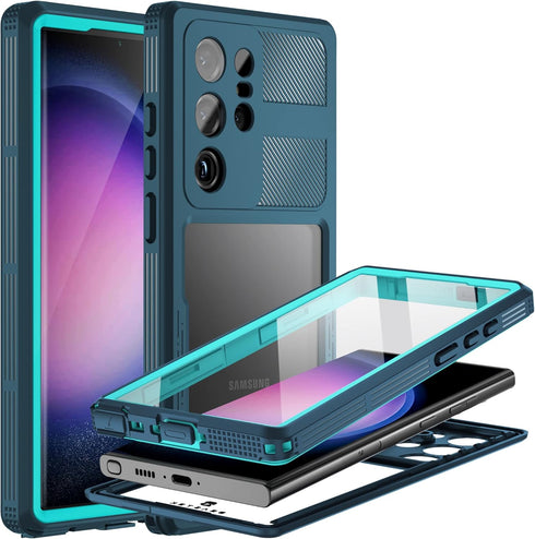 BEASTEK Galaxy S23 Ultra Waterproof Case, SRE Series Shockproof IP68 Underwater Case with Built-in Screen Protector