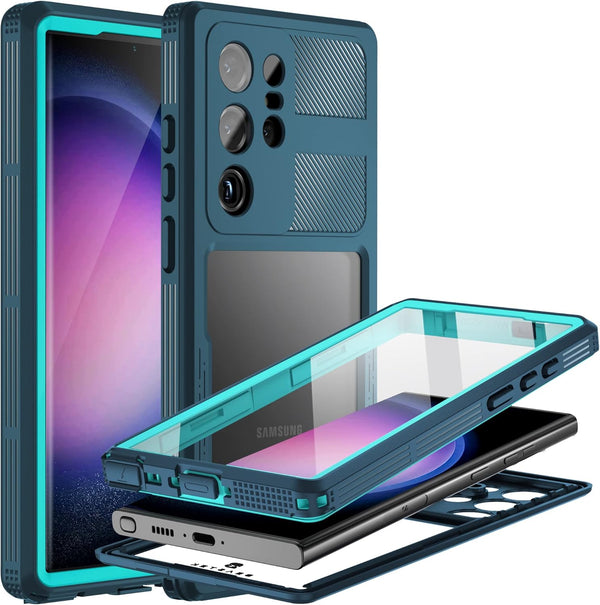 BEASTEK Galaxy S23 Ultra Waterproof Case, SRE Series Shockproof IP68 Underwater Case with Built-in Screen Protector