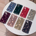 3D Meteorite Bubble Pattern Electroplate Plating Glitter Curly Wavy Frame Glossy Case for iPhone 13, Soft TPU