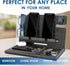 BARVA Gifts for Men Dad Birthday Ideas Wood Docking Station, 2 Phone Nightstand Organizer Table Charging Dock