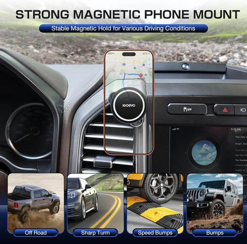 iGoevo F-150 20152020, 20172021, 20182021 Magnetic Vent Phone Mount for Ford Super Duty Expedition | Metal Magnetic Car