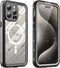 Ezanmull iPhone 15 Pro Max Waterproof Case, Magnetic with Screen Protector, IP68 Dustproof, Black