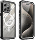 Ezanmull iPhone 15 Pro Max Waterproof Case, Magnetic with Screen Protector, IP68 Dustproof, Black