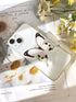 Butterfly Phone Grip, Rare Swallowtail Butterfly Holder, Cute Transparent Resin Elasticity Holder (White)
