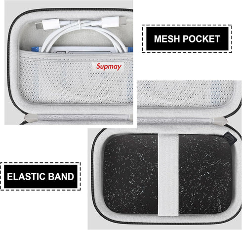 Hard Carrying Case for HP Sprocket Portable 2x3 Instant Photo Printer, Black Storage Holder Bag