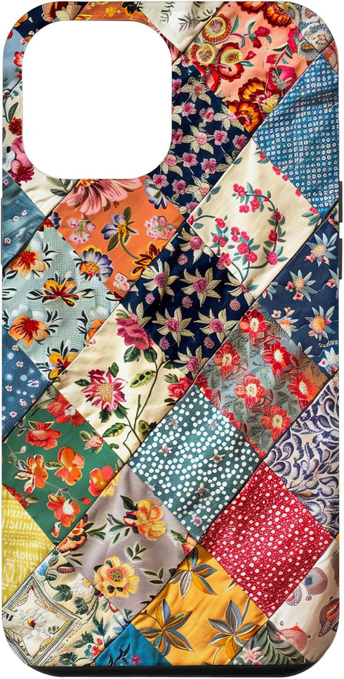 iPhone 14 Pro Max Case Patchwork Quilt Design for Quilters Crafters Sewers Grandma